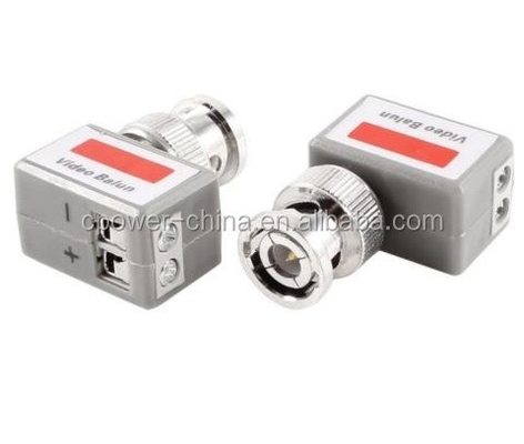 Fácil instalação CCTV Coaxial BNC Video e Power Balun Transceiver para CAT5 ângulo reto