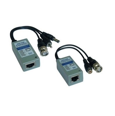 Sistema de CCTV ABS POE de plástico Transceptor de rede de vídeo Balun com conectores de alimentação de vídeo áudio