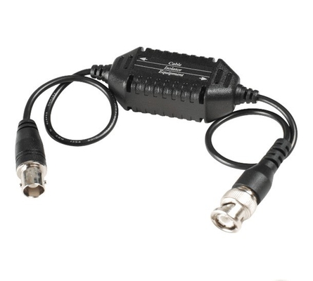 Conector de vídeo de CCTV de plástico ABS passivo de canal único com balão de vídeo incorporado