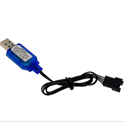 Material ABS SM-4P Conector Carregador de bateria de iões de lítio com cabo USB e proteção