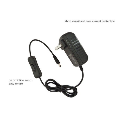 12VDC 12W 24W 1A 2A Adaptador de alimentação LED com interruptor de ligação/desligação CE certificado AU/US/UK/UE