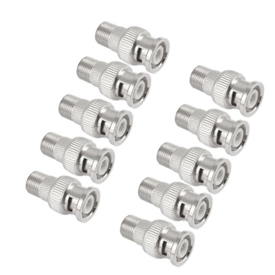 Adaptador de conector RF coaxial de macho para fêmea para CCTV RG59 CE