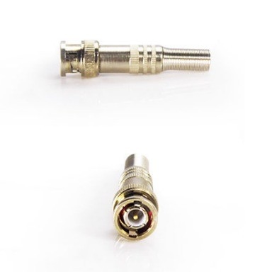 Superiora prata BNC conector macho adaptador de tomada para cabo de áudio vídeo sem soldagem