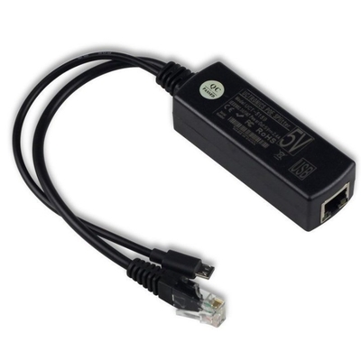 48V a 5V 2.4A PoE Splitter ABS Ethernet Module para alimentação sem problemas através da Ethernet