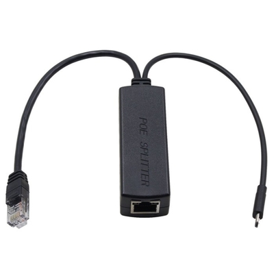 2.4a Kit Black Power Over Ethernet atual para Raspberry Pi 3 Divididor de Injetor de Quadro