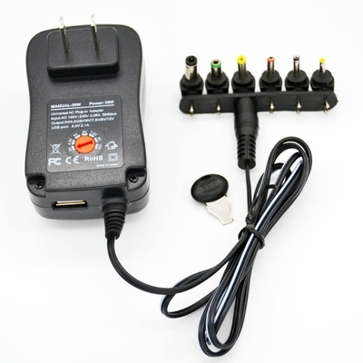 Adaptador universal de 30 W Adaptador de comutação ajustável de potência com potência de saída 1-36 W