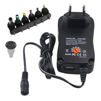 C-Power AC100-240v Universal Multiple Output 30W 2.1A 3-12V Adaptador de energia ajustável