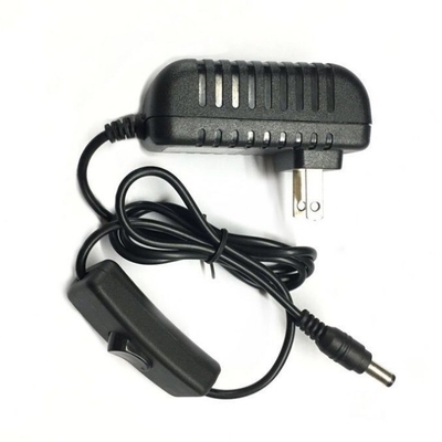 12VDC Tensão de saída AU Adaptador de alimentação montado na parede com função de interruptor de ligação/desligação em linha
