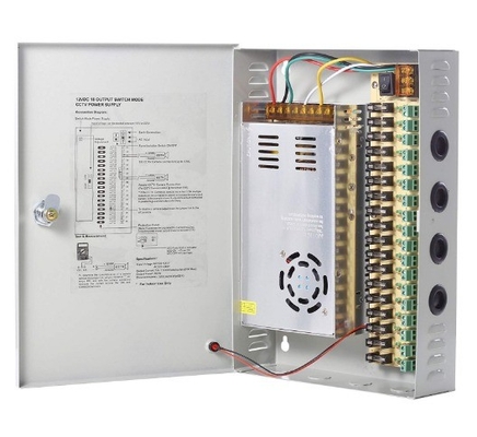 Proteja a sua fonte de alimentação CCTV com 12V DC 30A 18CH Switch Box e Proteção contra sobre-temporalmente
