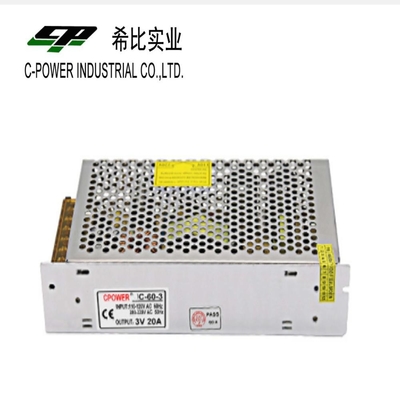 Fornecimento de energia de CCTV LED de alta frequência 3V 20A com tecnologia de comutação ininterrupta
