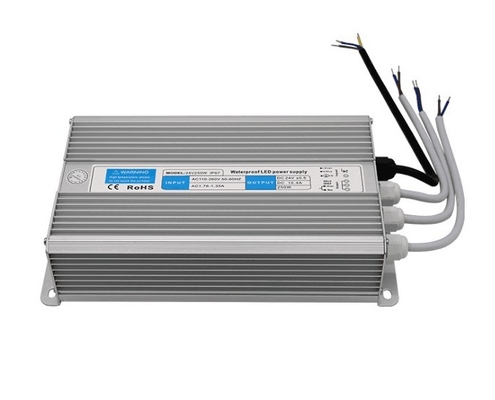 Transformador de condutor LED à prova d'água de prata de corrente contínua de 24 V