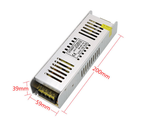 Fonte de alimentação de luz LED Strip Dimensão Slim 180w AC 110-220V para DC 12V / 24V Adaptador de condutor