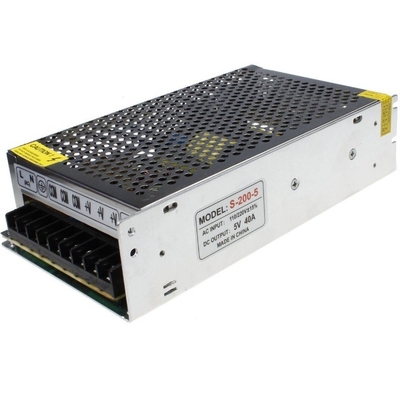 110V/220V AC DC Fornecimento de energia para LED Strip CCTV 3D PSU Proteção contra sobretempestade 5V 40A 5V DC