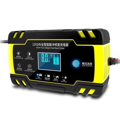 Ecrã LCD Touch 12V 8A 24V 4A Carregador de bateria para automóvel Bateria de ácido de chumbo de motocicleta
