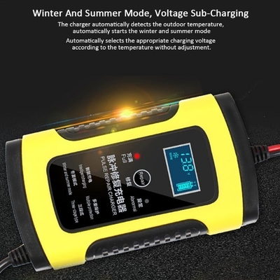 Ecrã LCD Touch 12V 8A 24V 4A Carregador de bateria para automóvel Bateria de ácido de chumbo de motocicleta