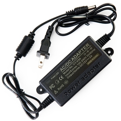 C-Power 24W AC100-240V DC 12V Bloco de parede 12V 2A Adaptador de alimentação com conector DC opcional