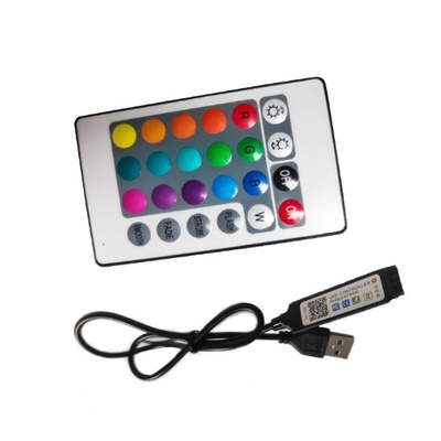 RGB LED Strip Light Controller 24Key Remote USB Power Supply 170lm/w Eficiência luminosa