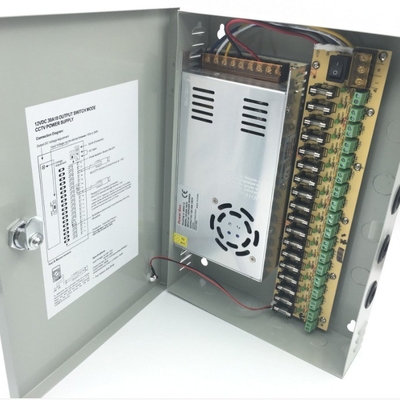 Output único 20A 12V 1110V 220V AC DC 18 canais Caixa de alimentação de alumínio