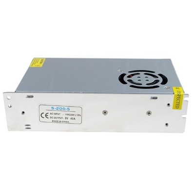 Fornecimento de energia de comutação de 40A de C-Power Silver Aluminum Shell 110V/220V a 5V DC para prata